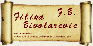 Filipa Bivolarević vizit kartica
